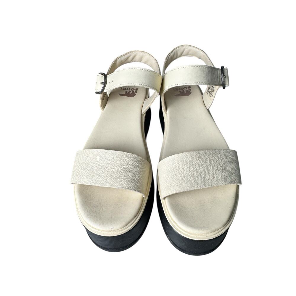 Sorel Womens Dayspring Platform Sandal Honey White Sz 7.5 Coastal Modern Neutral - Picture 3 of 11
